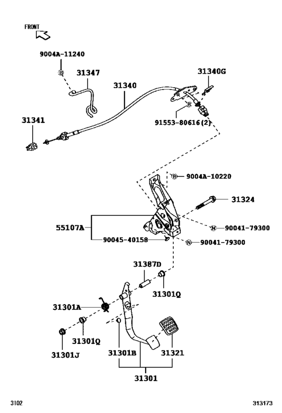 Clutch Pedal & Flexible Hose