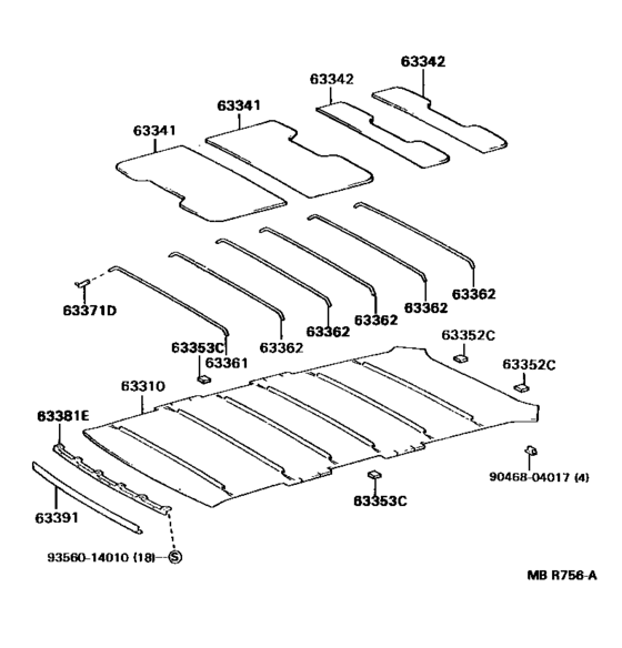 Roof Headlining & Silencer Pad