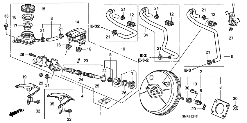 Brake master cylinder/ master power