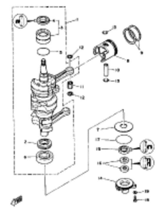 Crank piston