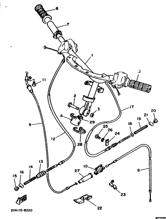 Steering handle & cable