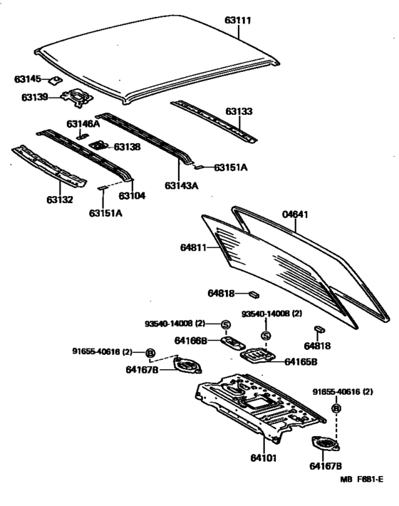 Roof Panel & Back Window Glass