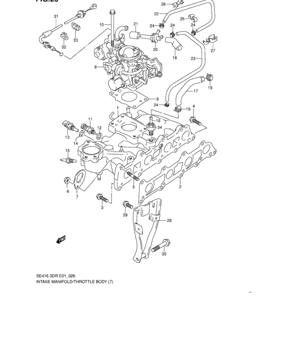 Intake manifold and throttle body