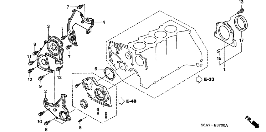 Timing gear case/flywheel housing