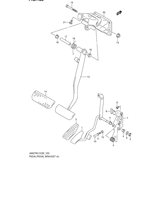 Pedal and pedal bracket