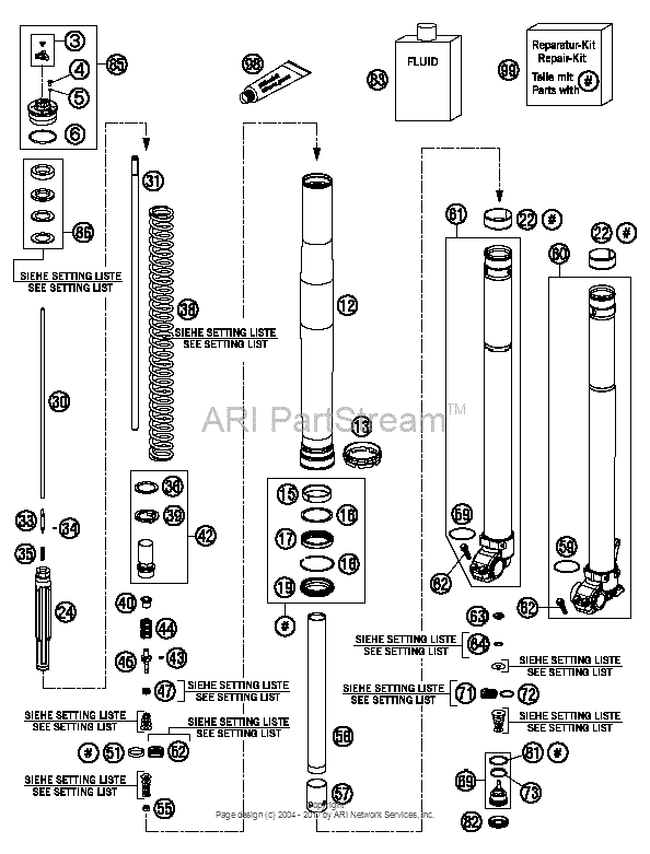 Front Fork Disassembled