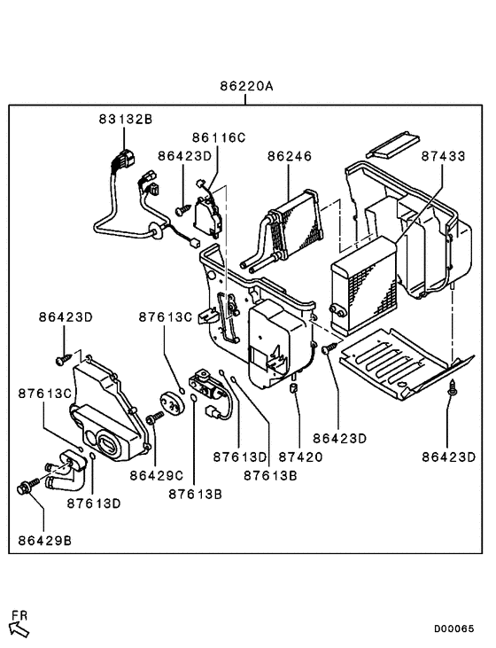 Rear heater unit & piping
