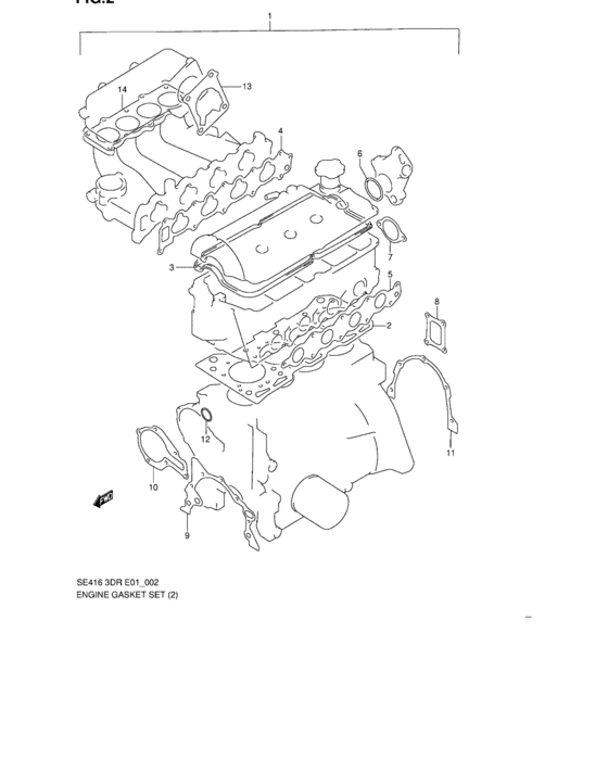 Engine gasket set
