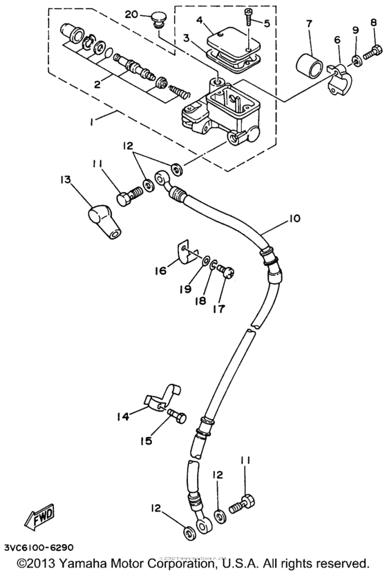 Front master cylinder