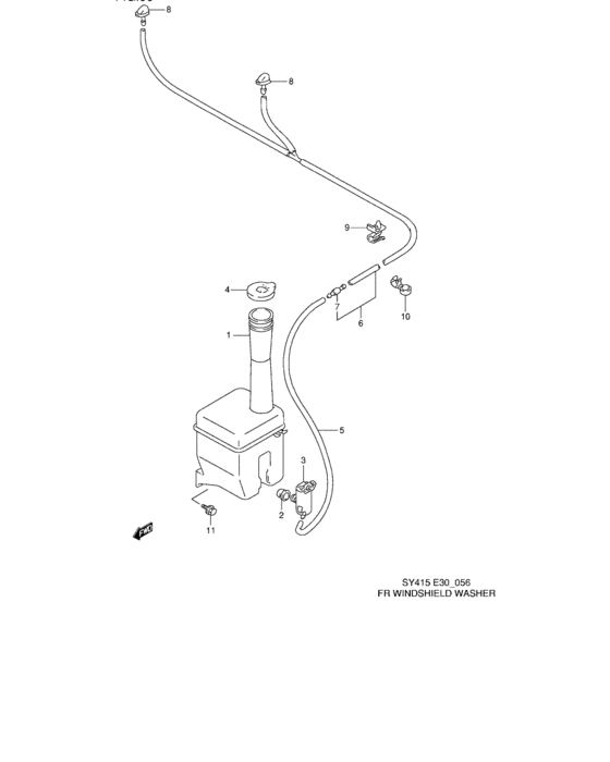 Fr windshield washer