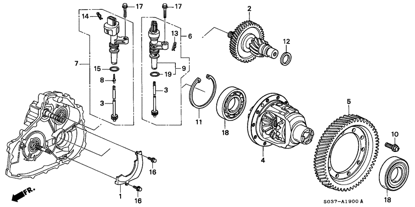 Differential gear/ speed sensor
