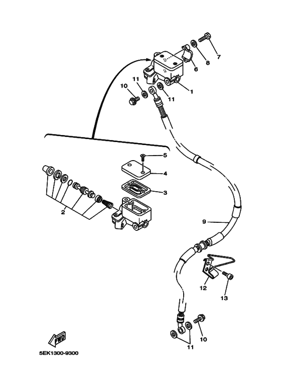 Front master cylinder