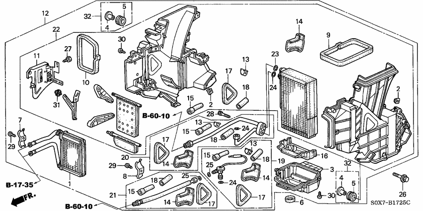 Rear heater unit