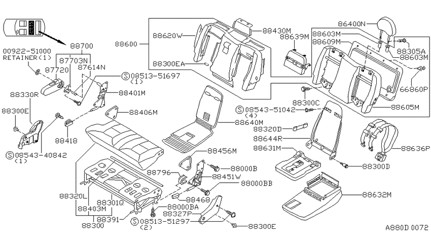 Rear seat