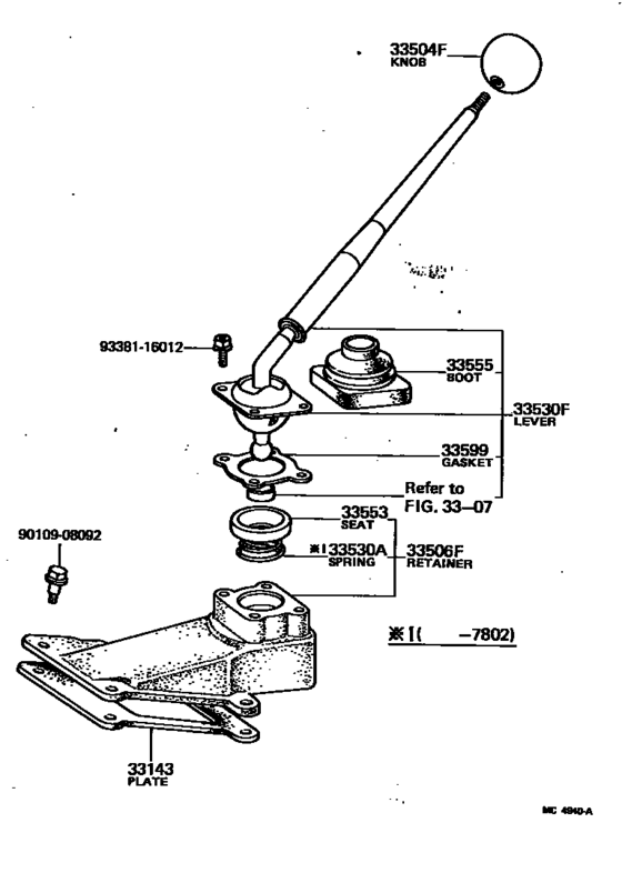 Shift Lever & Retainer