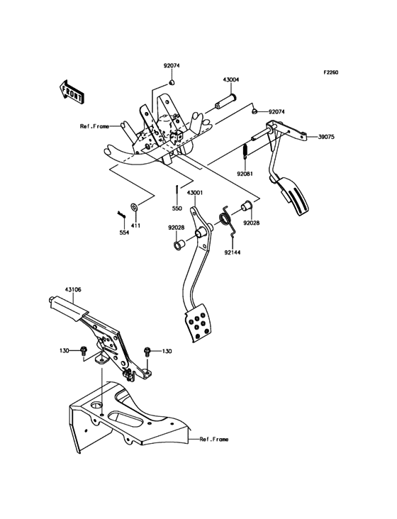Brake Pedal/Throttle Lever