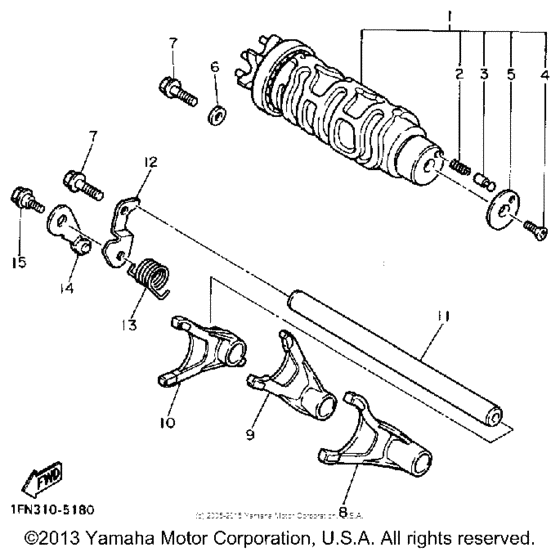 Shift cam-fork