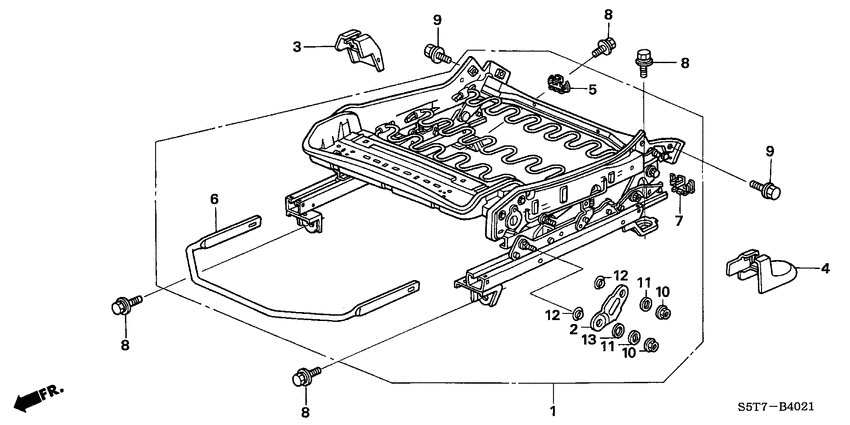 Front seat components