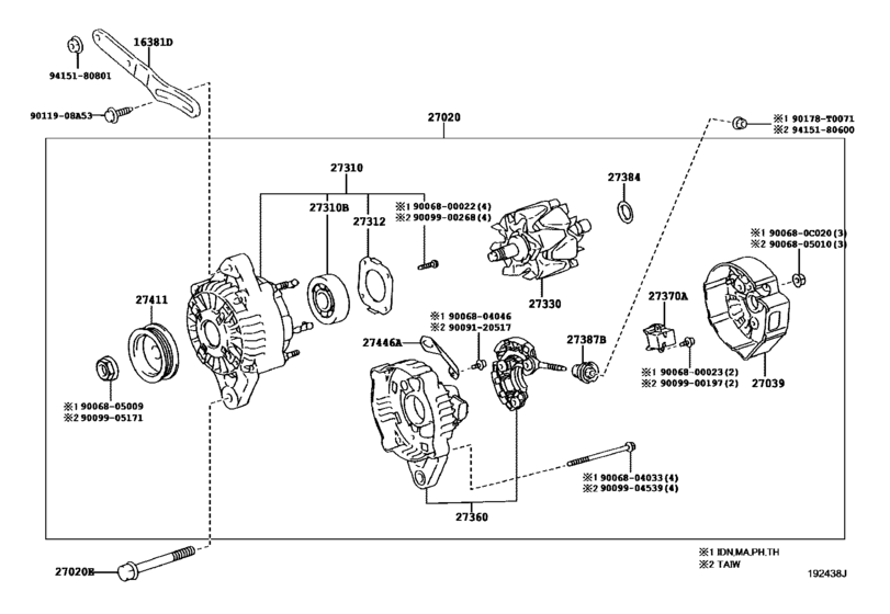 Alternator for 2006 2014 Toyota YARIS/ ECHO/ VIOS/ LIMO NCP91