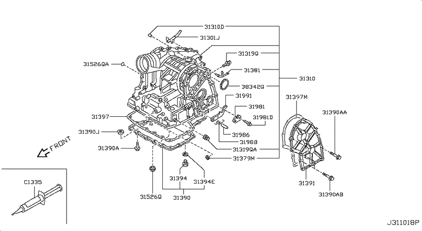 Torque converter,housing & case