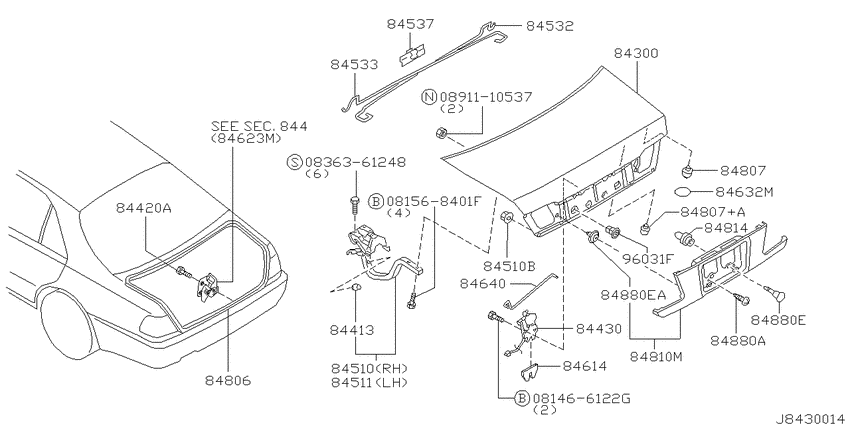 Trunk lid & fitting