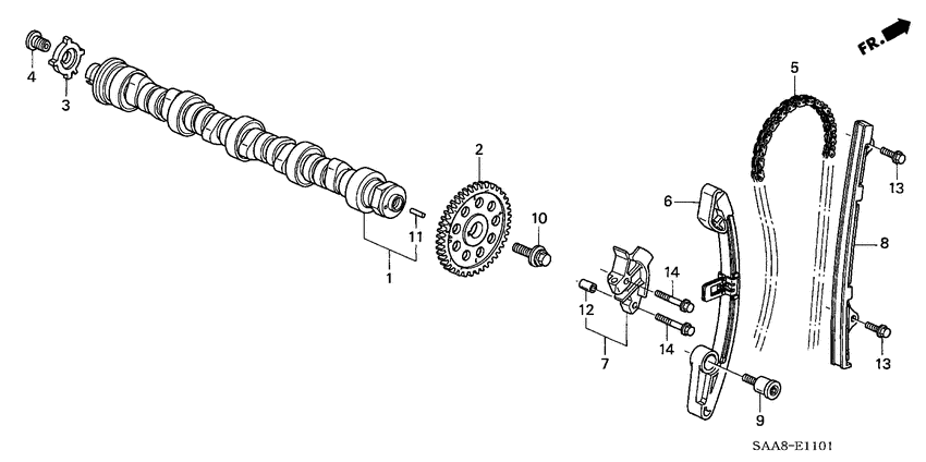 Camshaft/cam chain