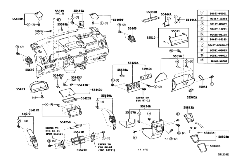 Instrument Panel & Glove Compartment