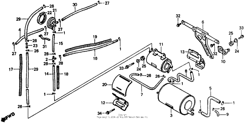 Canister ii + purge controlvalve ii
