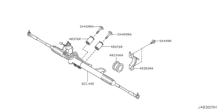 Steering gear mounting