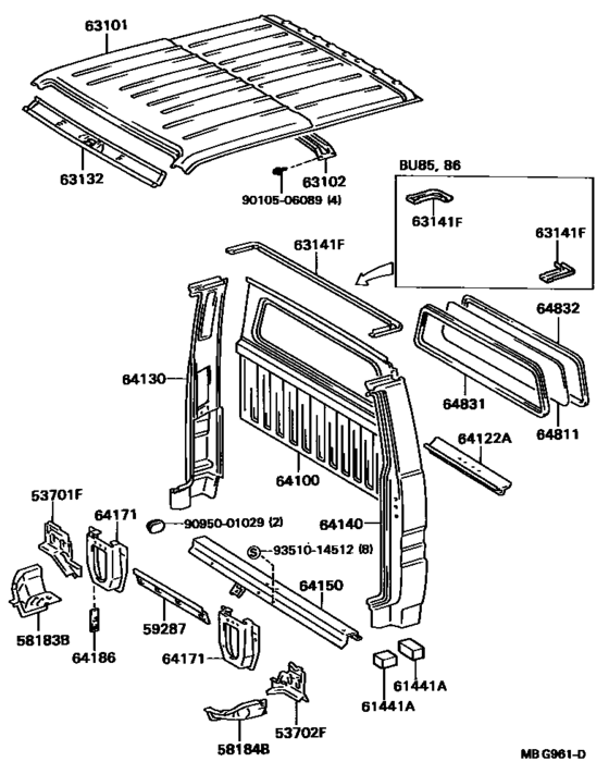 Roof Panel & Back Panel