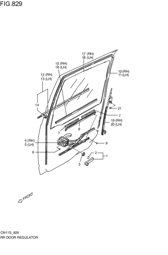 rear door regulator