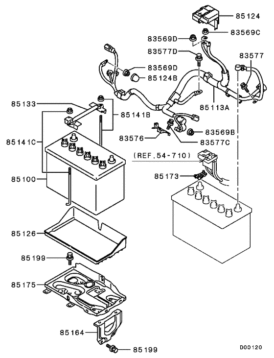 Battery cable & bracket