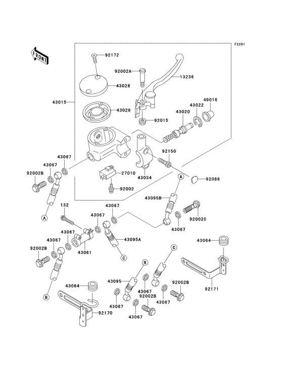 Front master cylinder