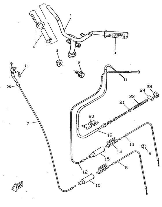 Steering handle & cable