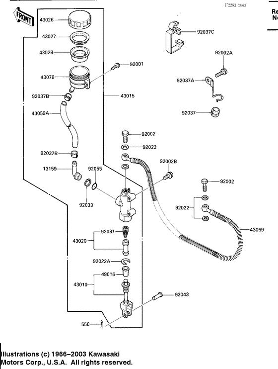 Rear master cylinder