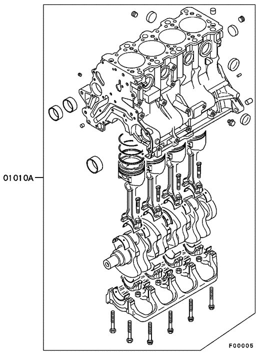 Short engine assy