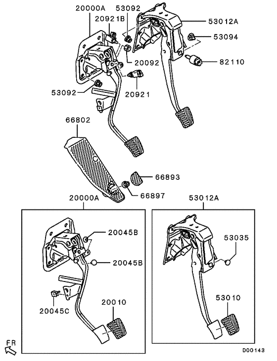 Brake & clutch pedal