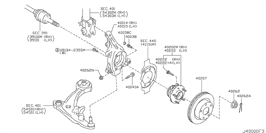 Front axle