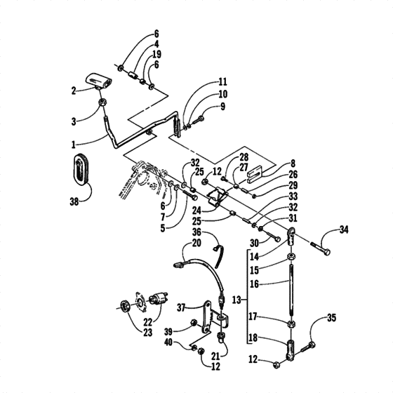 Reverse shift lever assembly