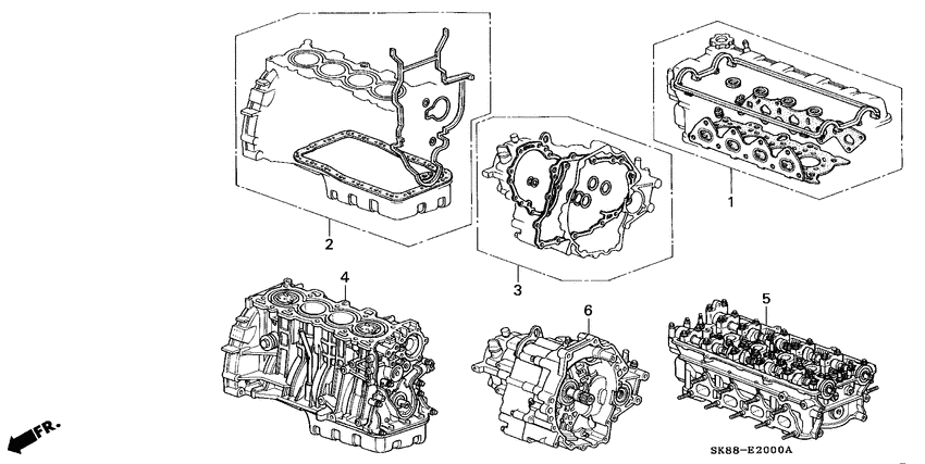 Gasket kit/engine assy./ transmission assy.