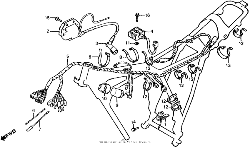 Wire harness + ignition coil 79-80