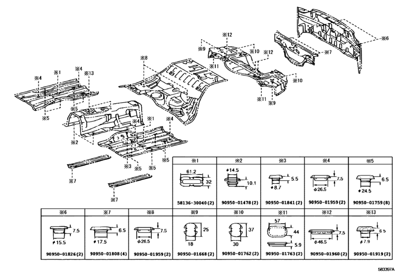 Floor Pan & Lower Back Panel