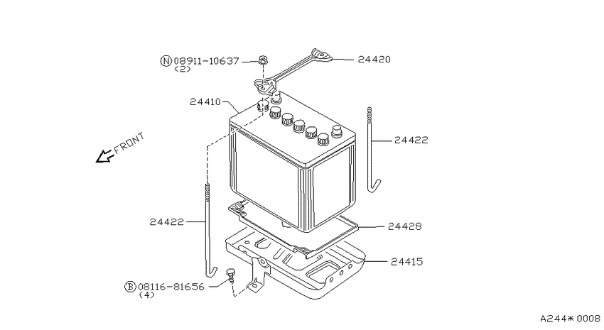 Battery & battery mounting