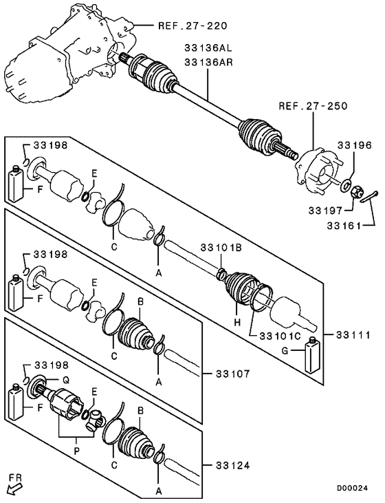 Rear axle drive shaft