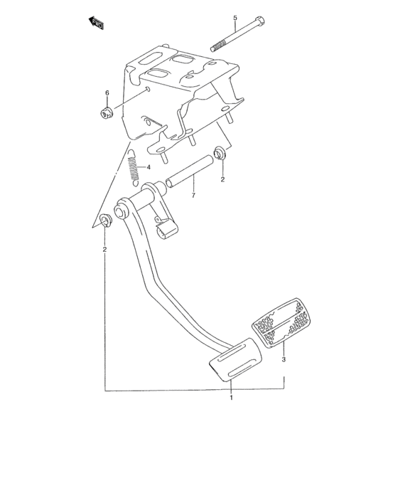 A brake pedal