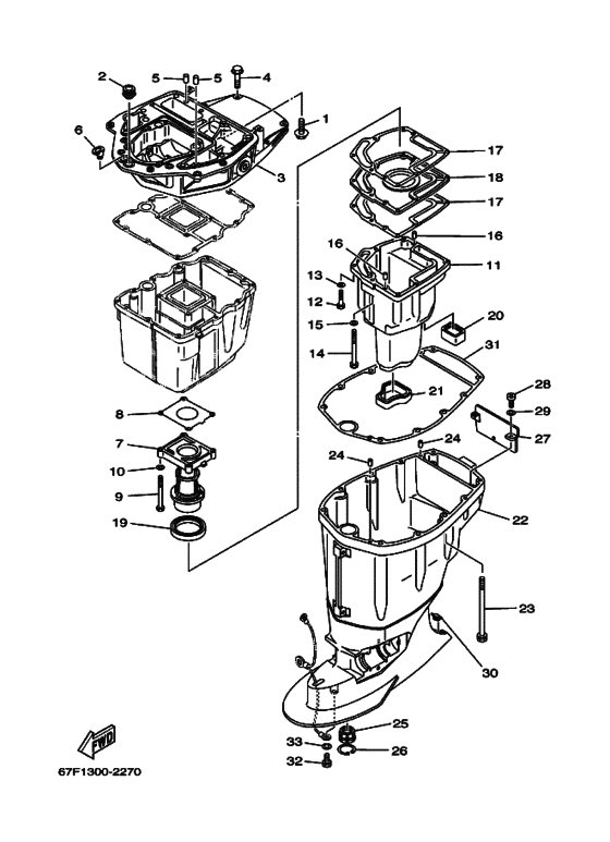 Upper casing