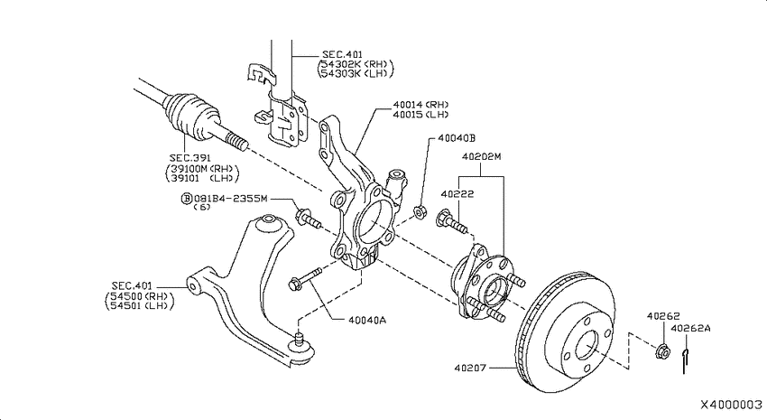Front axle