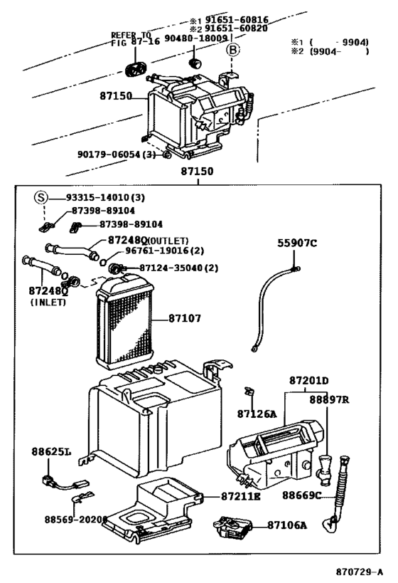 Heating & Air Conditioning - Heater Unit & Blower