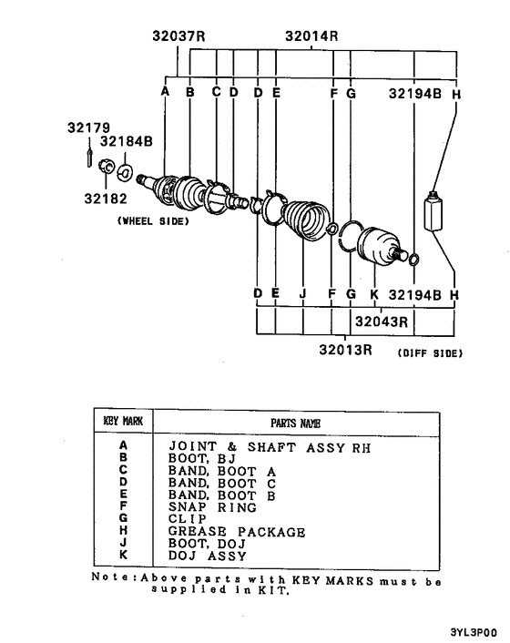 Front axle drive shaft