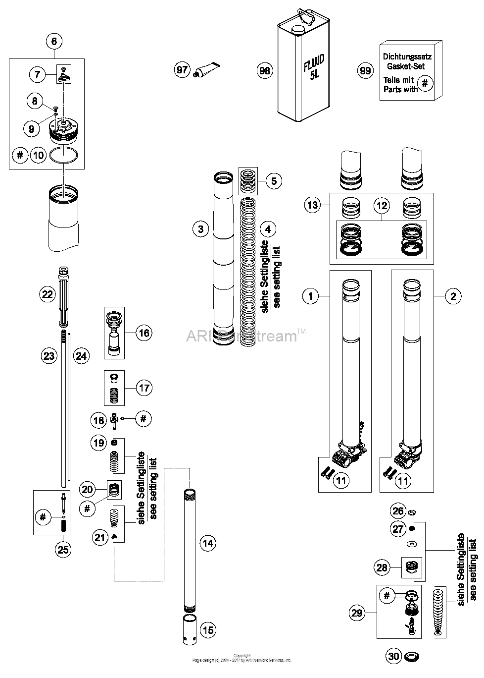 Front Fork Disassembled